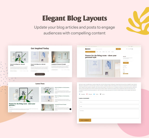 Elegant blog layouts
