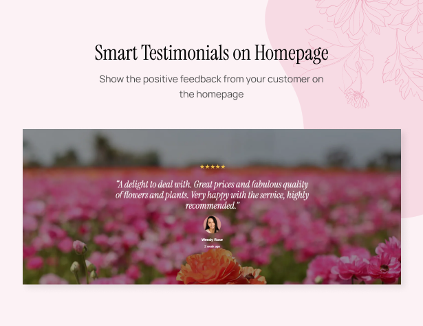 Smart Testimonials on Homepage