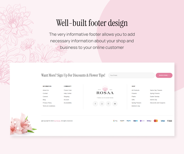 Well-built footer design