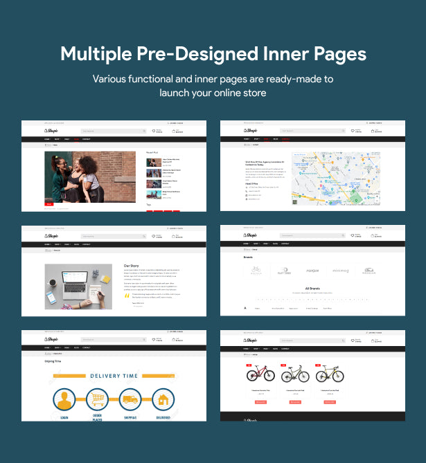 Multiple Pre-designed Inner Pages