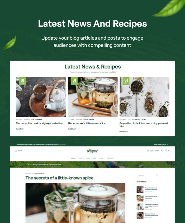 Latest news and recipes