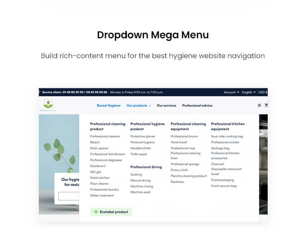 Dropdown Mega Menu