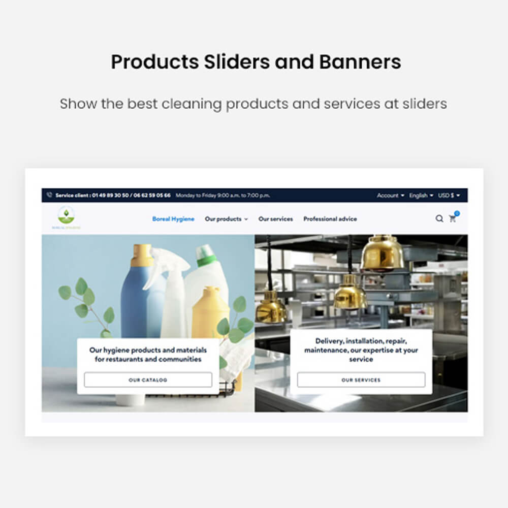 Products Sliders and Banners