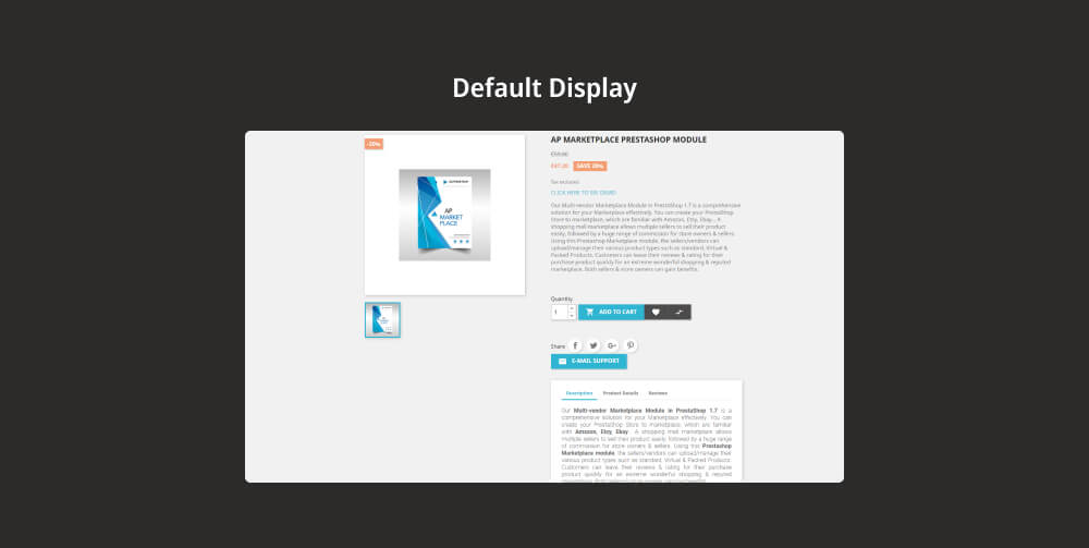 Default display