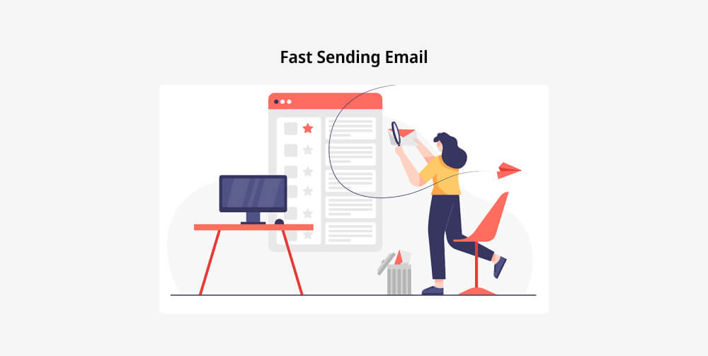 Fast sending email