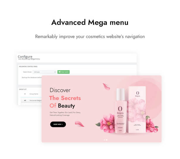 Advanced Mega menu Remarkably improve your cosmetics website’s navigation