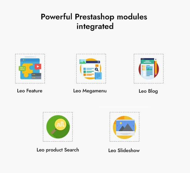 Powerful Prestashop modules integrated