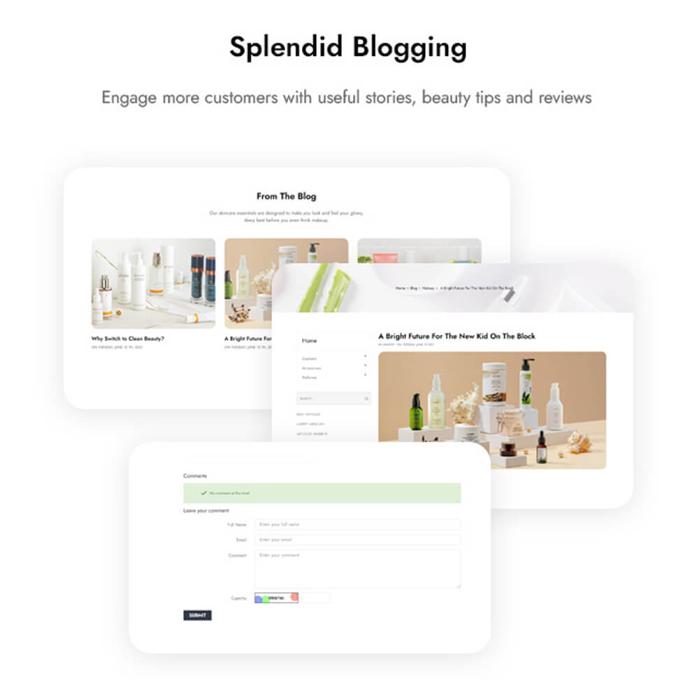 Splendid Blogging Engage more customers with useful stories, beauty tips and reviews