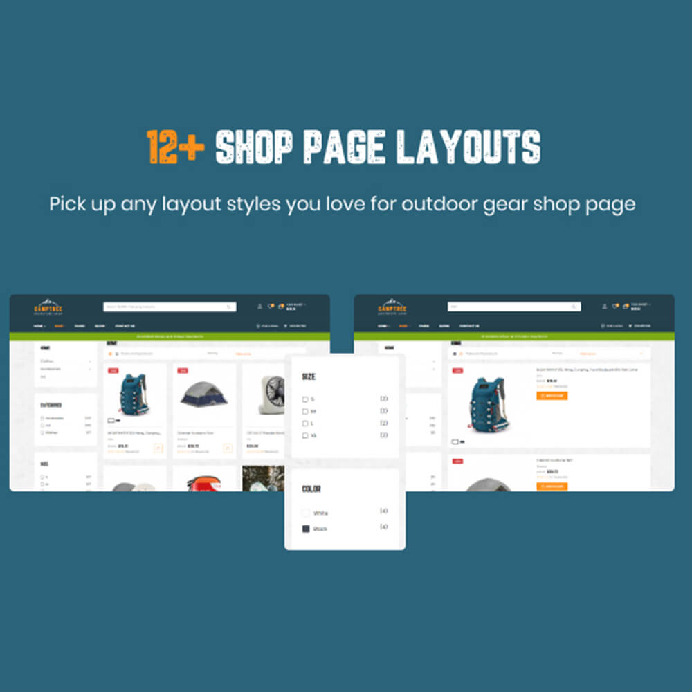 12+ Shop page layouts