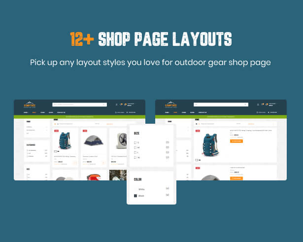12+ Shop page layouts