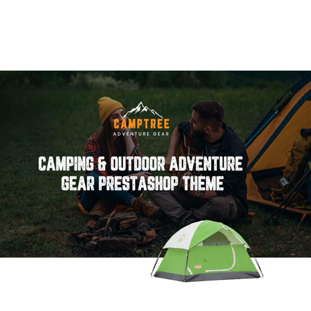 Leo Camptree Modern Adventure, Camping & Outdoor Gear Shop Prestashop Theme