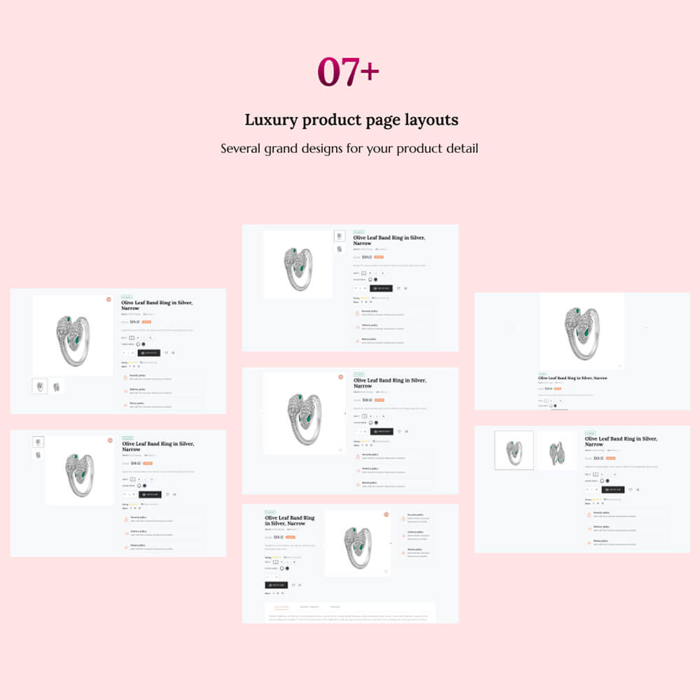 07+ luxury product page layouts