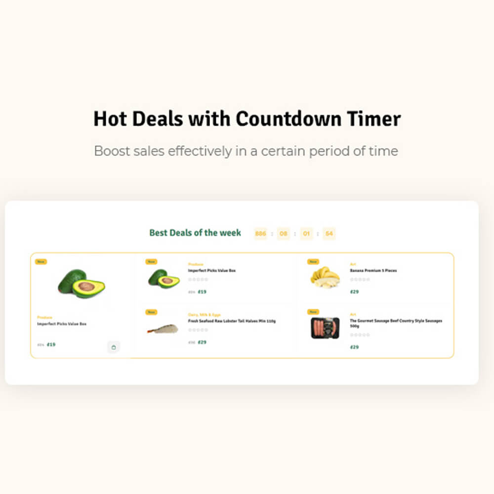 Hot Deals with Countdown Timer Boost sales effectively in a certain period of time