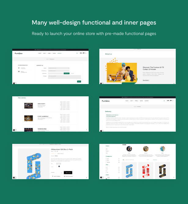 Many well-design functional and inner pages