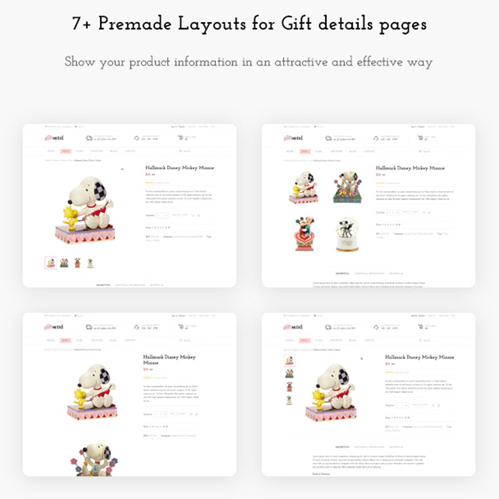 7+ Premade Layouts for Gift details pages Show your product information in an attractive and effective way