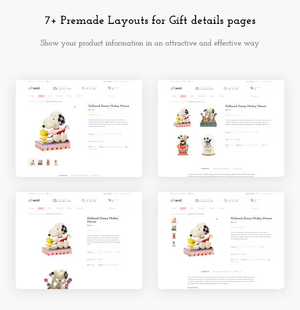 7+ Premade Layouts for Gift details pages Show your product information in an attractive and effective way