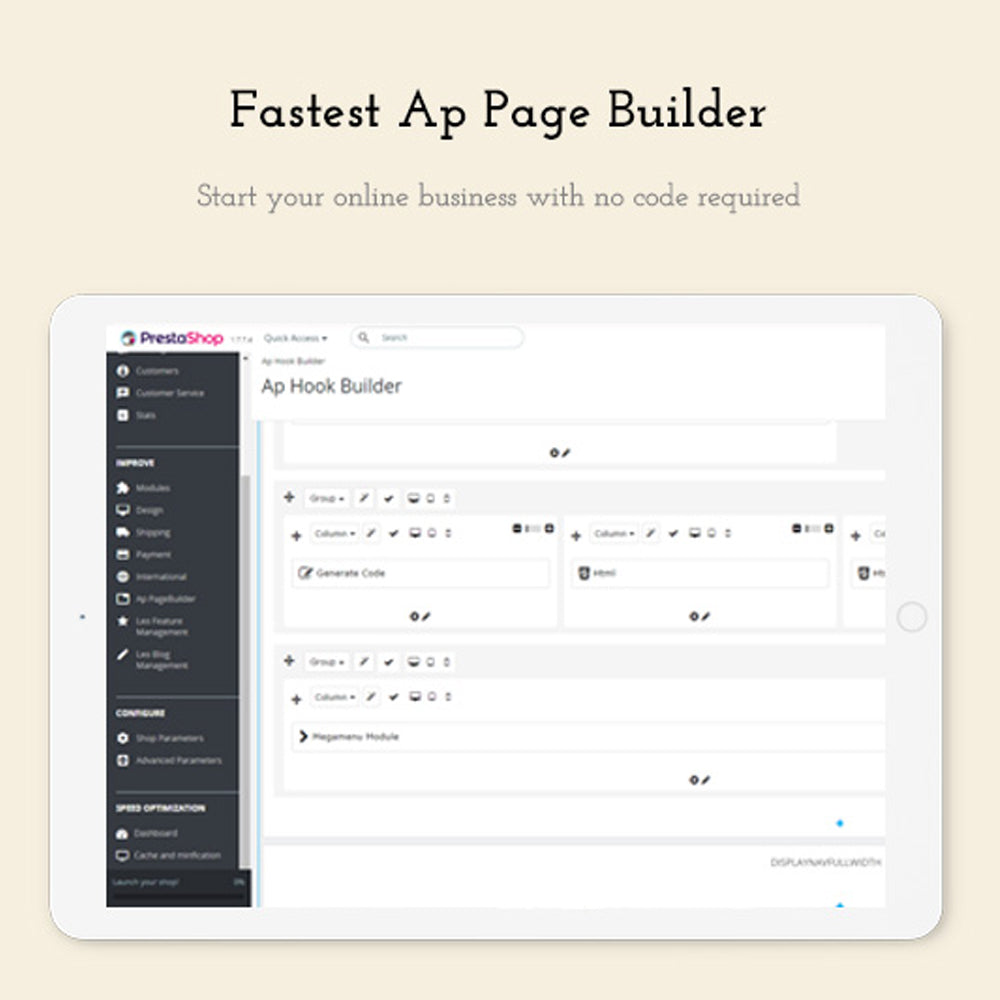 Fastest Ap Page Builder Start your online business with no code required