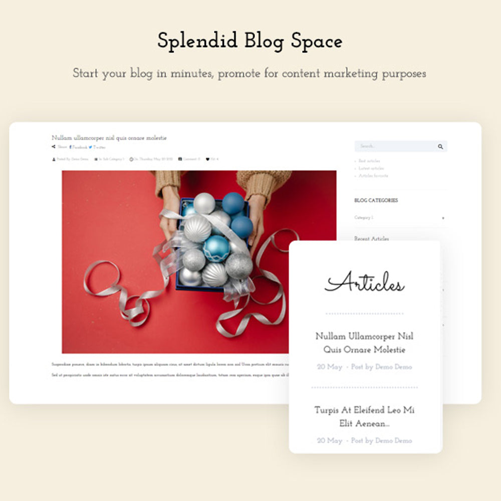  Splendid Blog Space Start your blog in minutes, promote for content marketing purposes