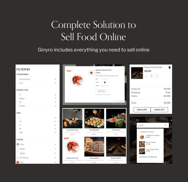Complete solution to sell food online