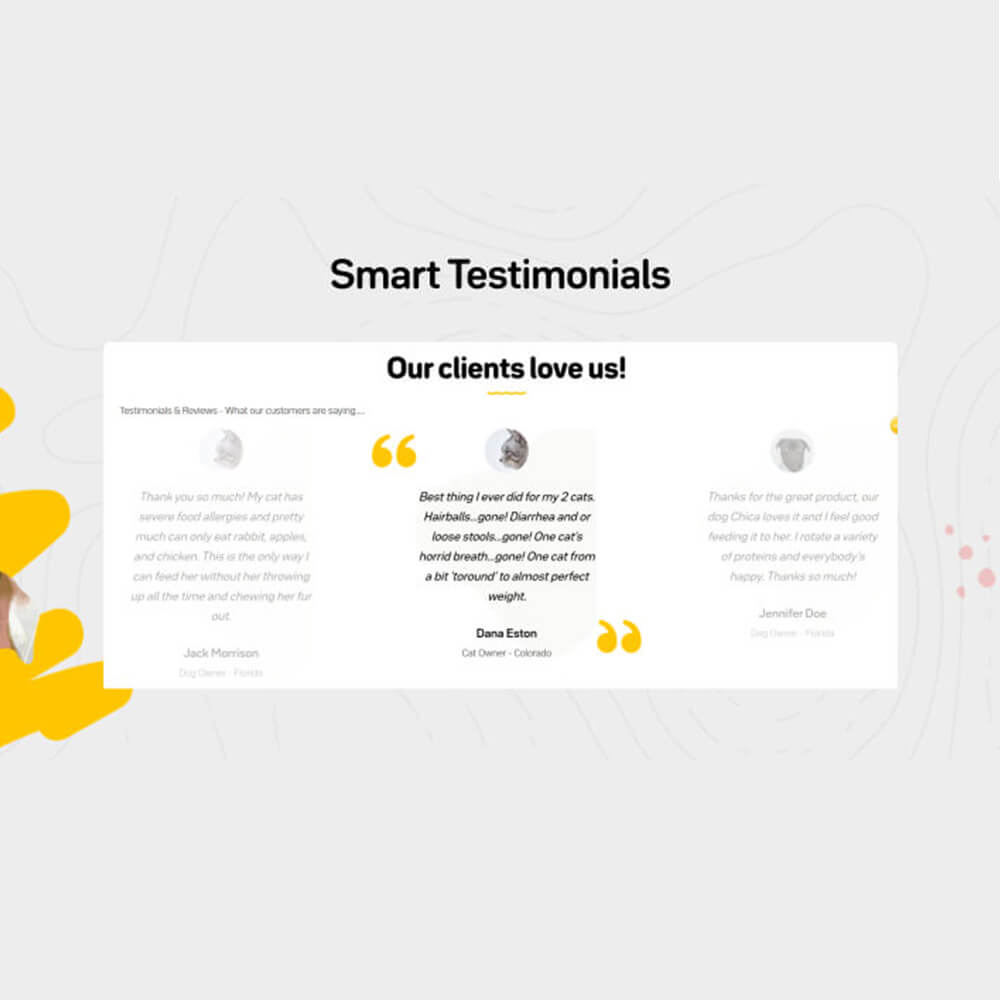 Smart testimonials