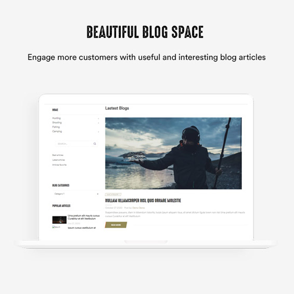 Beautiful Blog Space Engage more customers with useful and interesting blog articles