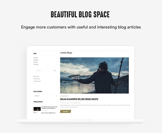 Beautiful Blog Space Engage more customers with useful and interesting blog articles