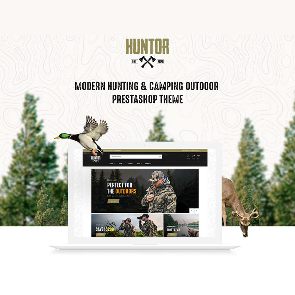 Leo HuntorModern Hunting & Camping Outdoor Prestashop Theme