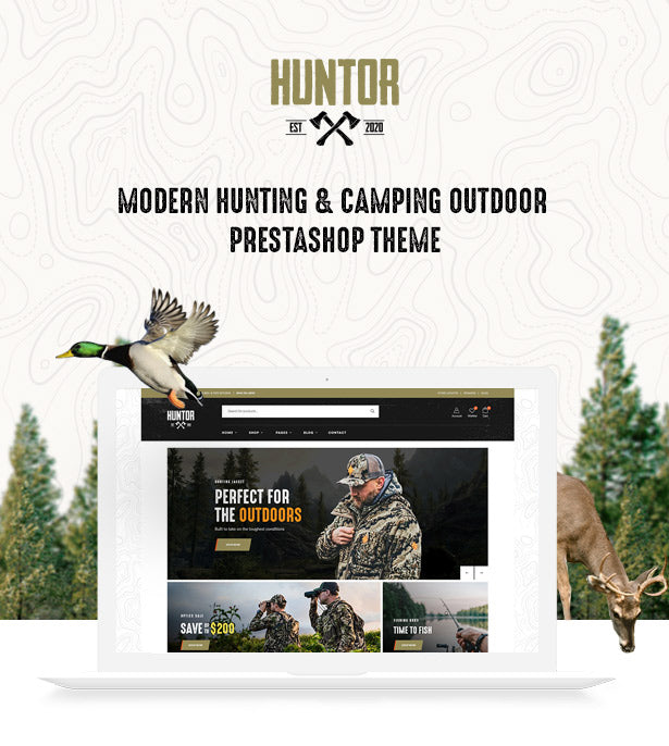 Leo Huntor Modern Hunting & Camping Outdoor Prestashop Theme