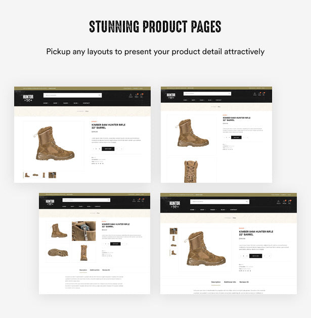 Stunning Product Pages Pickup any layouts to present your product detail attractively