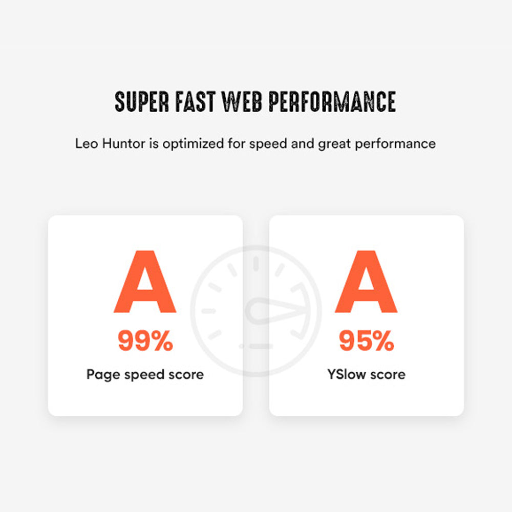  Super Fast Web Performance Leo Huntor is optimized for speed and great performance