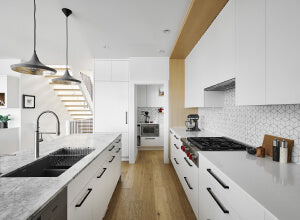 White cabinets