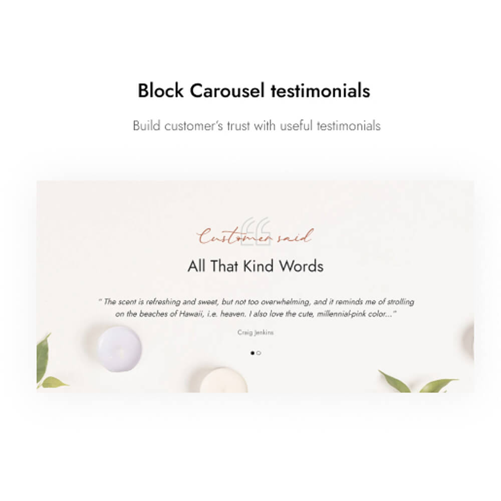 Block Carousel testimonials