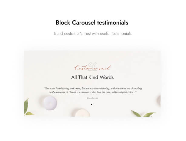 Block Carousel testimonials