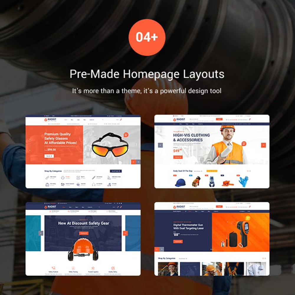 04+ pre-made homepage layouts