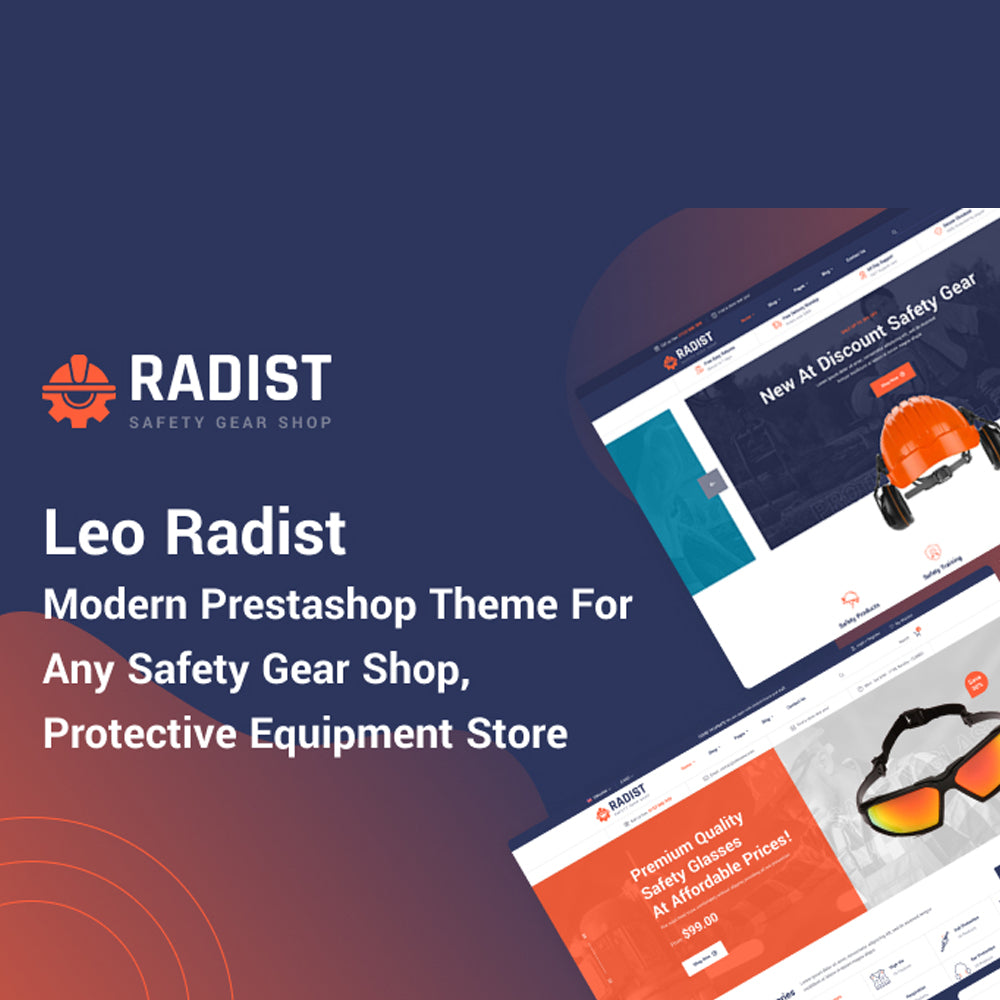 Leo RadistModern Prestashop theme for any Safety gear shop,Protective equipment store