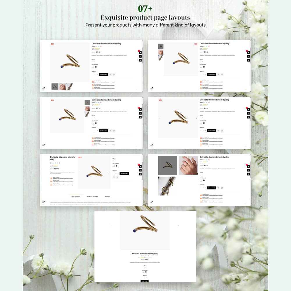 07+ exquisite product page layouts