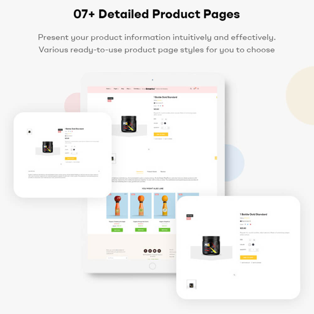 07+ Detailed Product Pages Present your product information intuitively and effectively. Various ready-to-use product page styles for you to choose