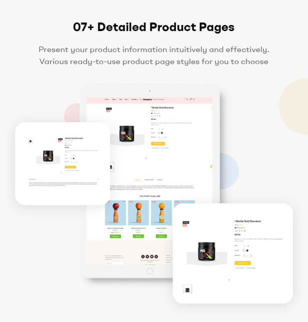 07+ Detailed Product Pages Present your product information intuitively and effectively. Various ready-to-use product page styles for you to choose