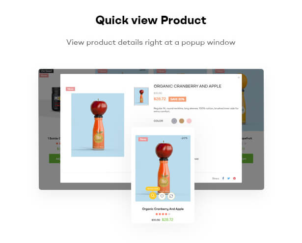 Quick view Product View product details right at a popup window