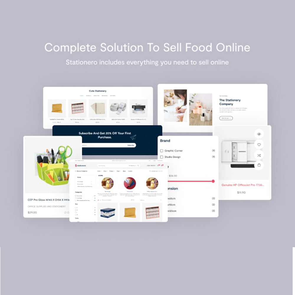 Complete solution to sell food online