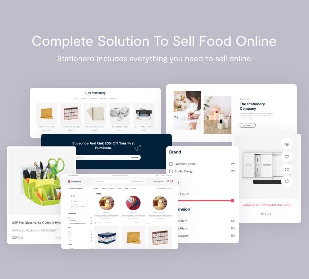 Complete solution to sell food online