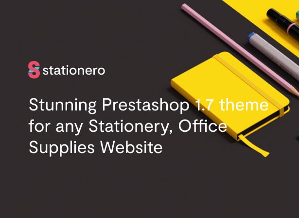 STATIONERO Stunning Prestashop 1.7 theme for any Stationery, Office Supplies Website