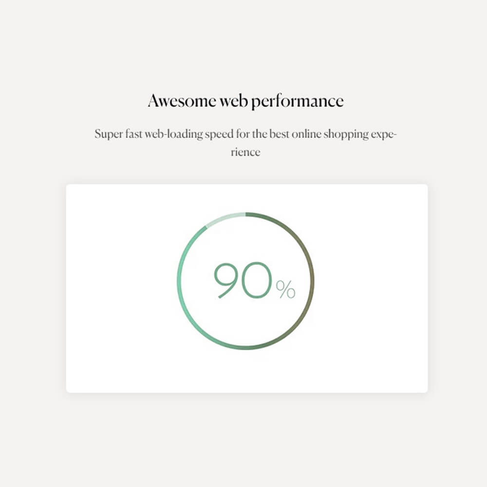 Awesome web performance Super fast web-loading speed for the best online shopping experience