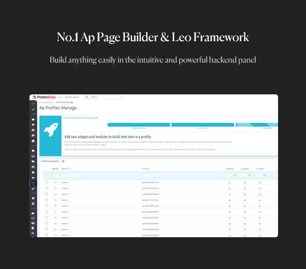 No.1 Ap Page Builder & Leo Framework Build anything easily in the intuitive and powerful backend panel
