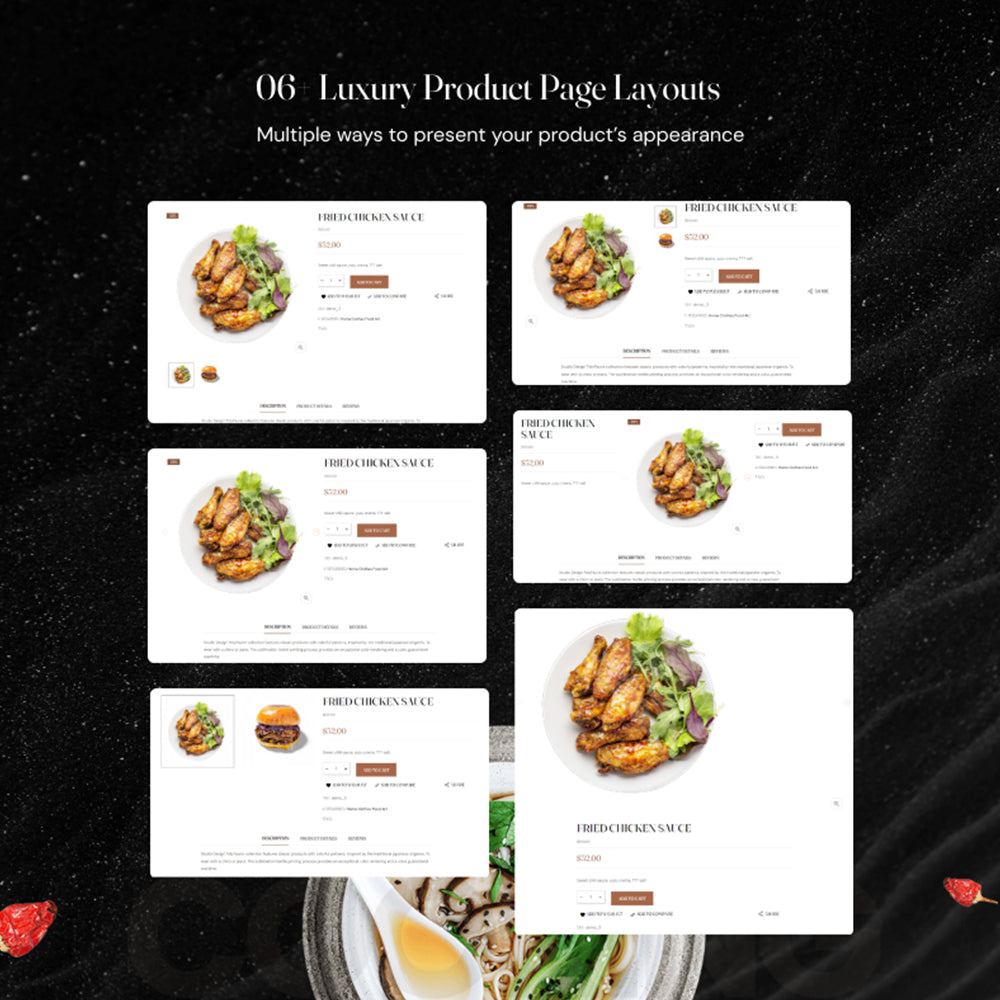 06+ luxury product page layouts 