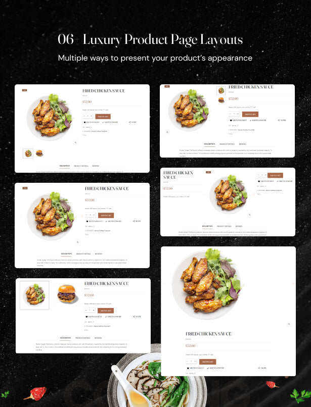 06+ luxury product page layouts 