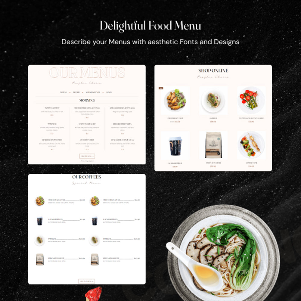 Delightful Food Menu