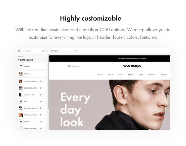 W.oncep - Brilliant Design for Fashion Store Shopify Theme