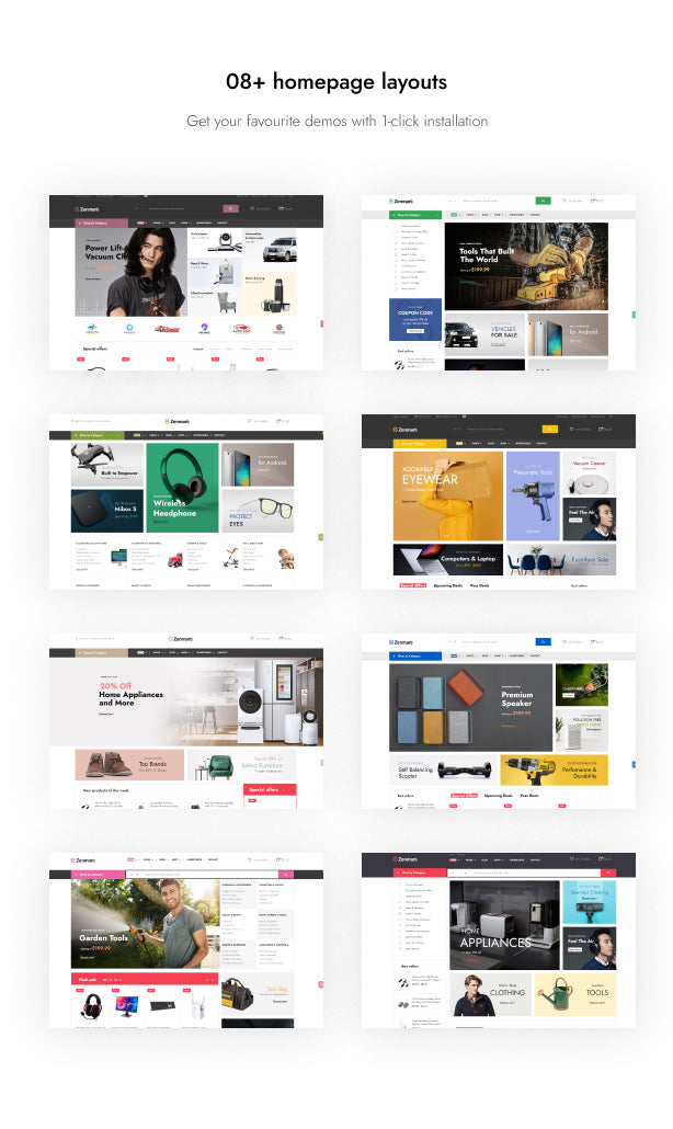 08+ homepage layouts