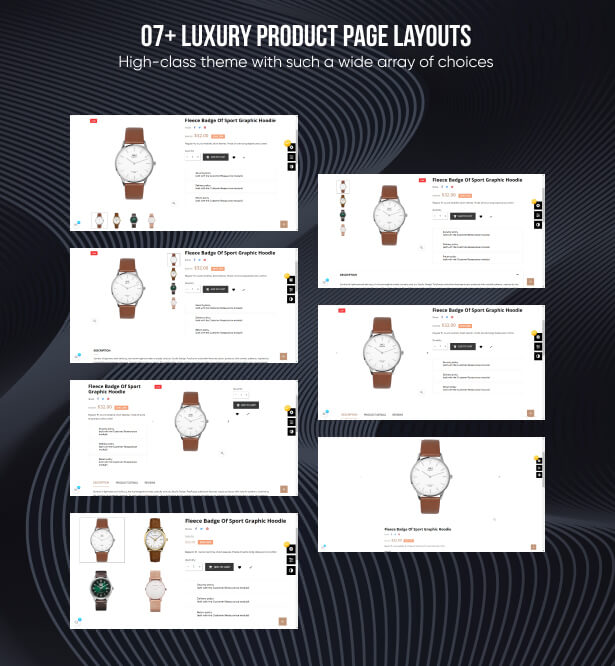 07+ luxury product page layouts